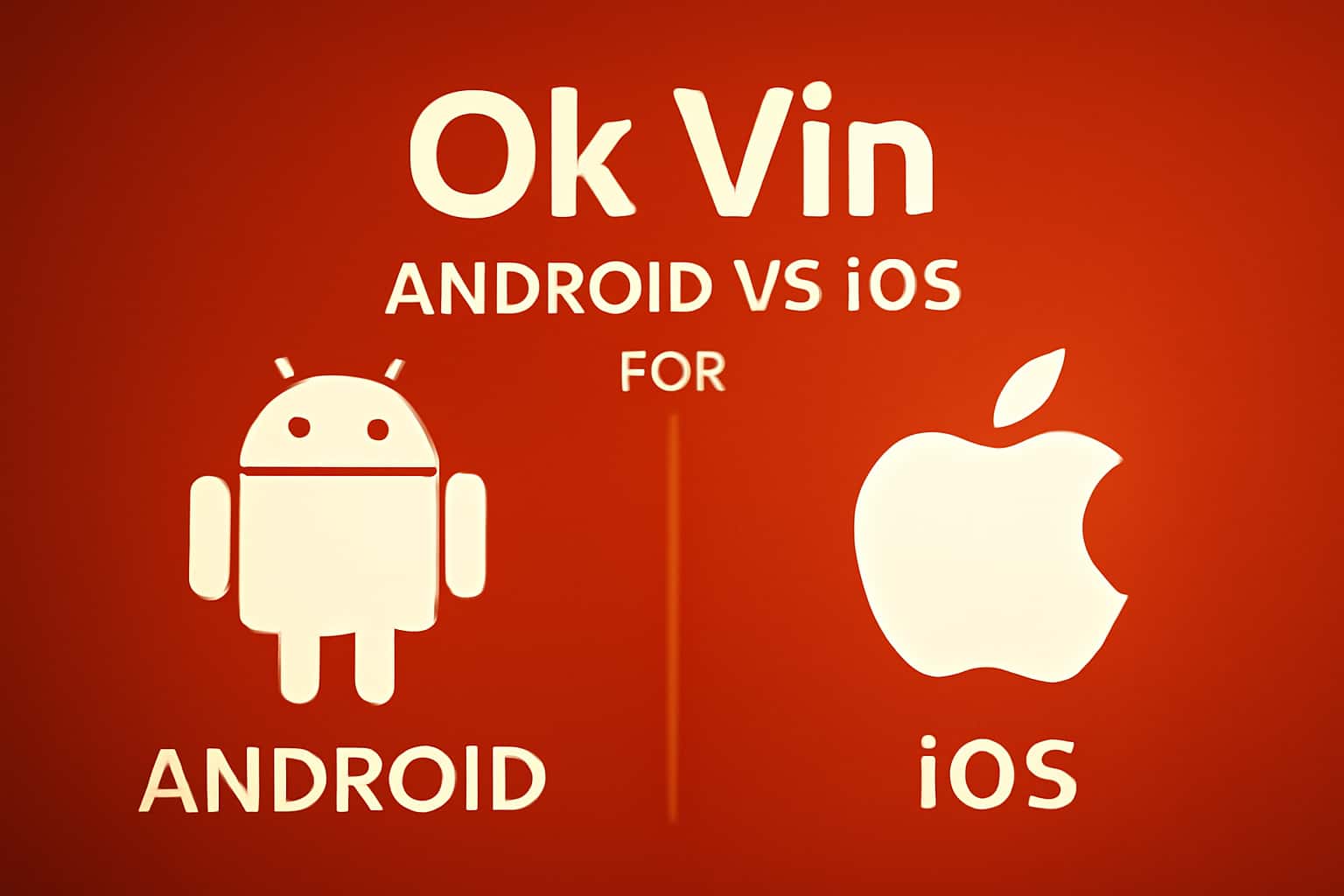 An informative visual representation of the Android vs iOS compatibility for Ok Vin.