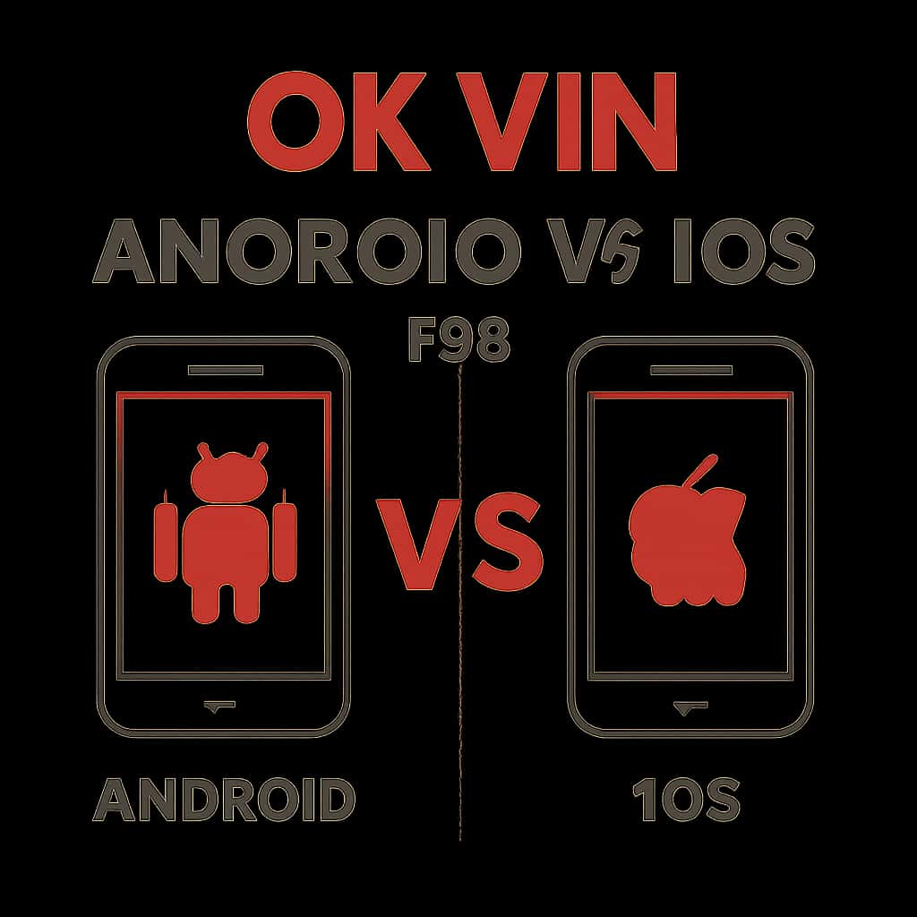 Illustration showing the differences and requirements for Android vs iOS for Ok Vin.