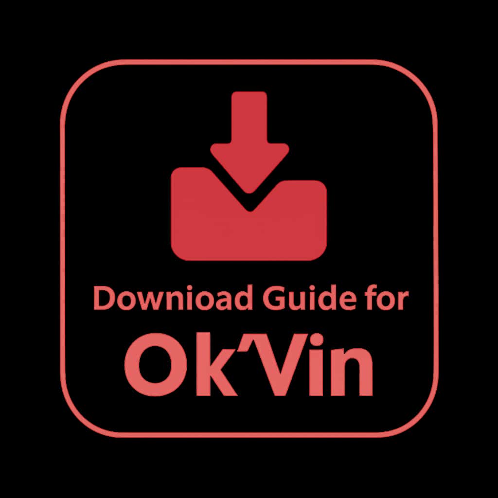 Minimalist badge representing Download Guide for Ok Vin in #c4181a.