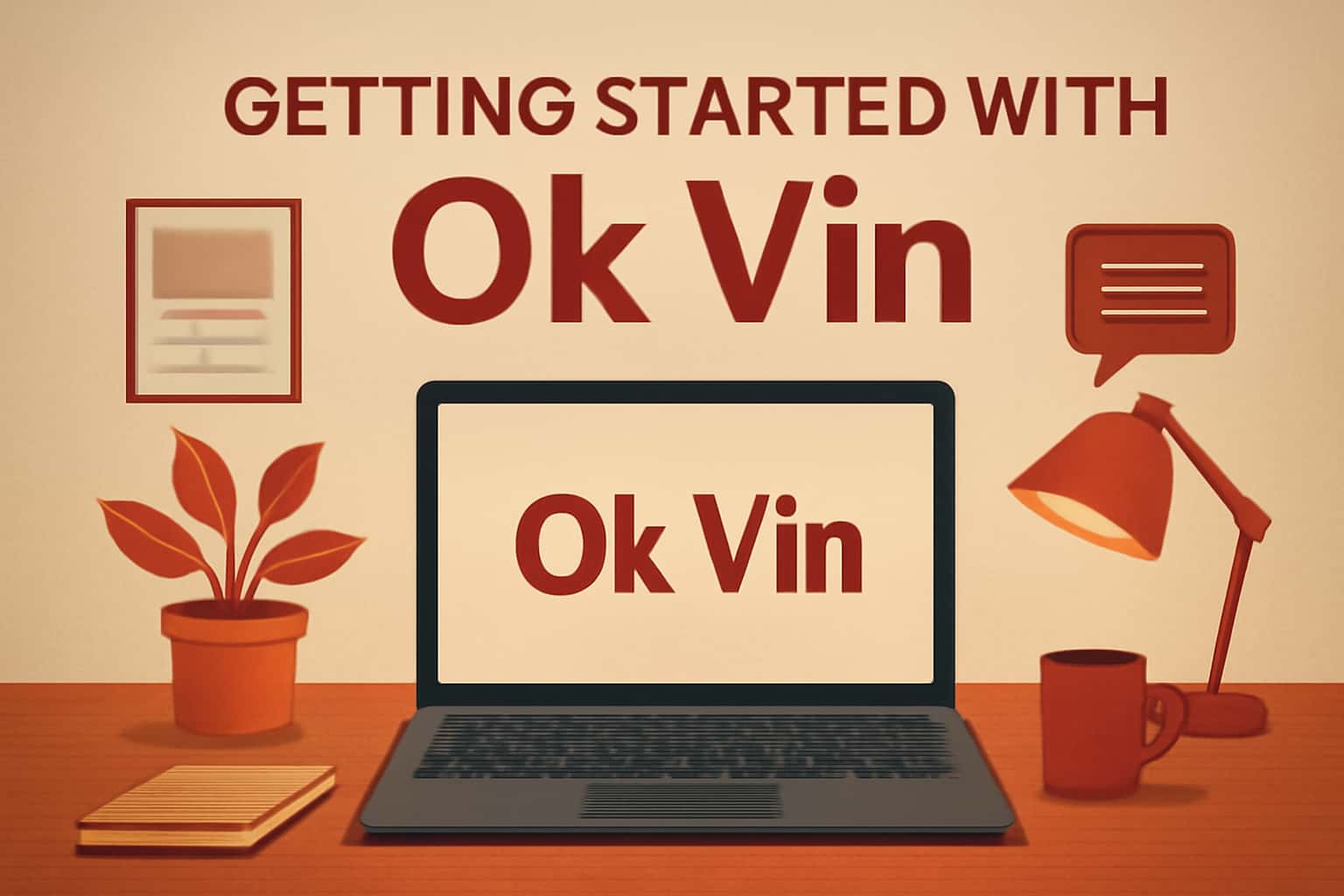 A visual representation illustrating the process of getting started with Ok Vin.