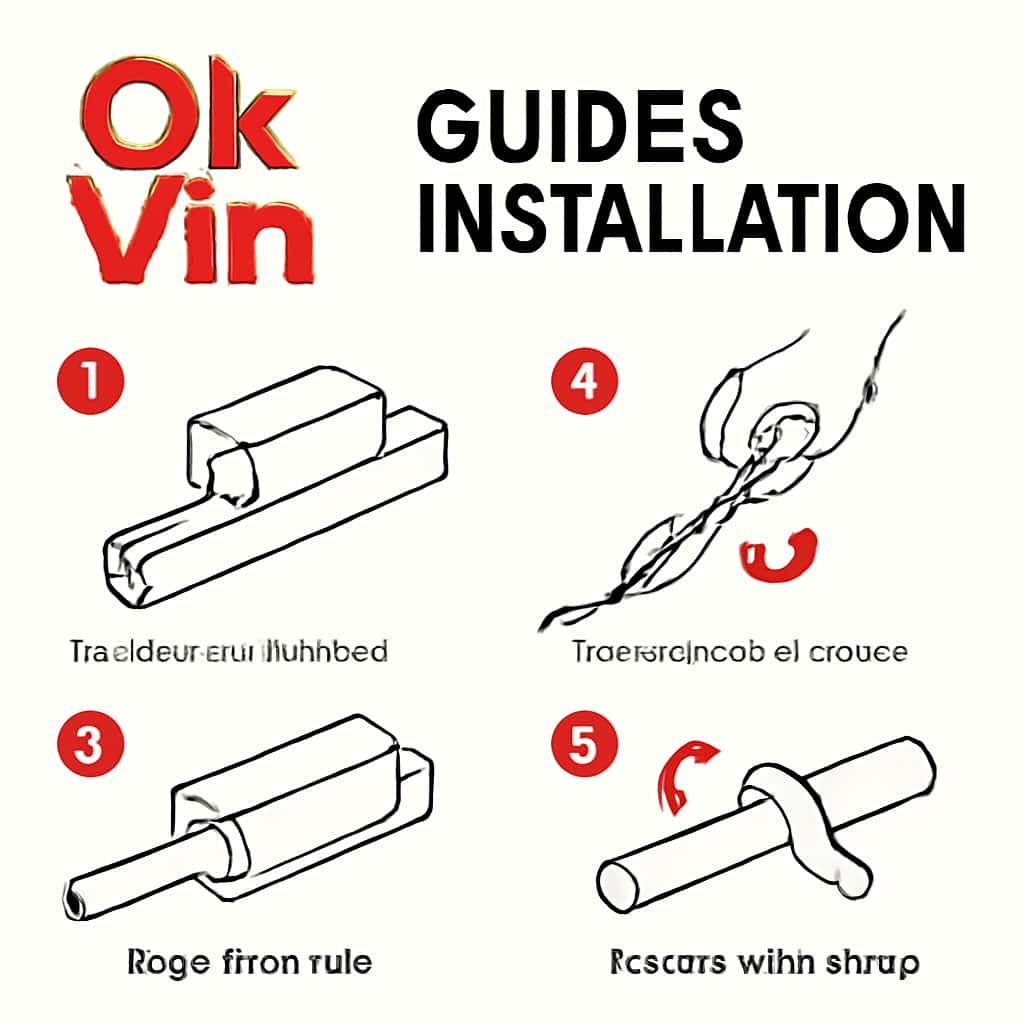 An illustration depicting the installation steps for Ok Vin.