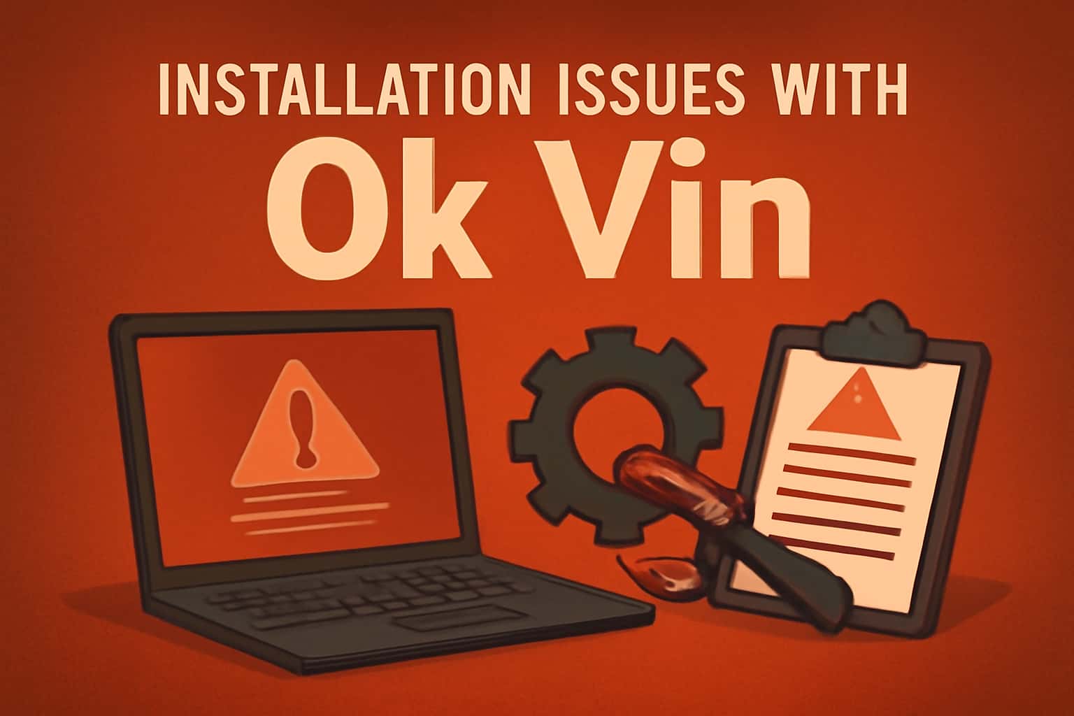 An informative graphic about installation issues with the Ok Vin app.