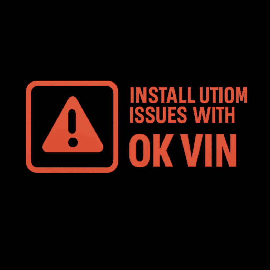 An icon representing installation challenges with Ok Vin.