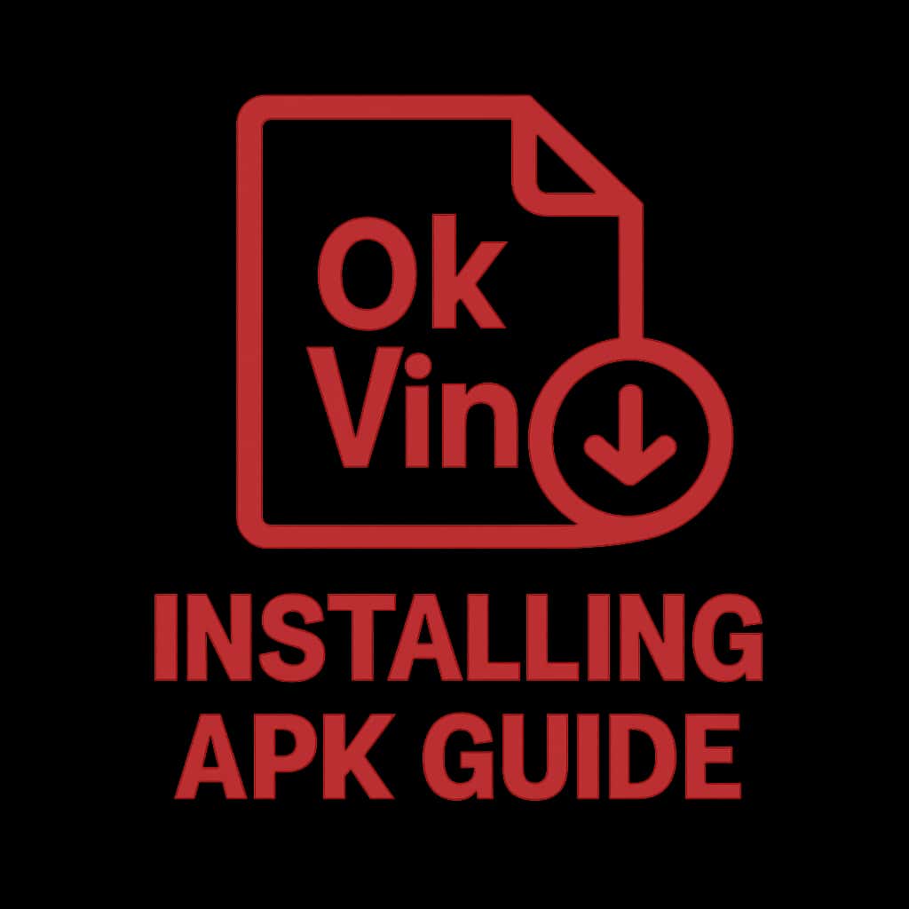 A badge representing the guide for installing Ok Vin APK.