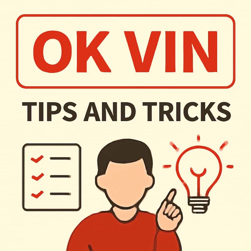 An illustration detailing key aspects of Ok Vin Tips and Tricks.