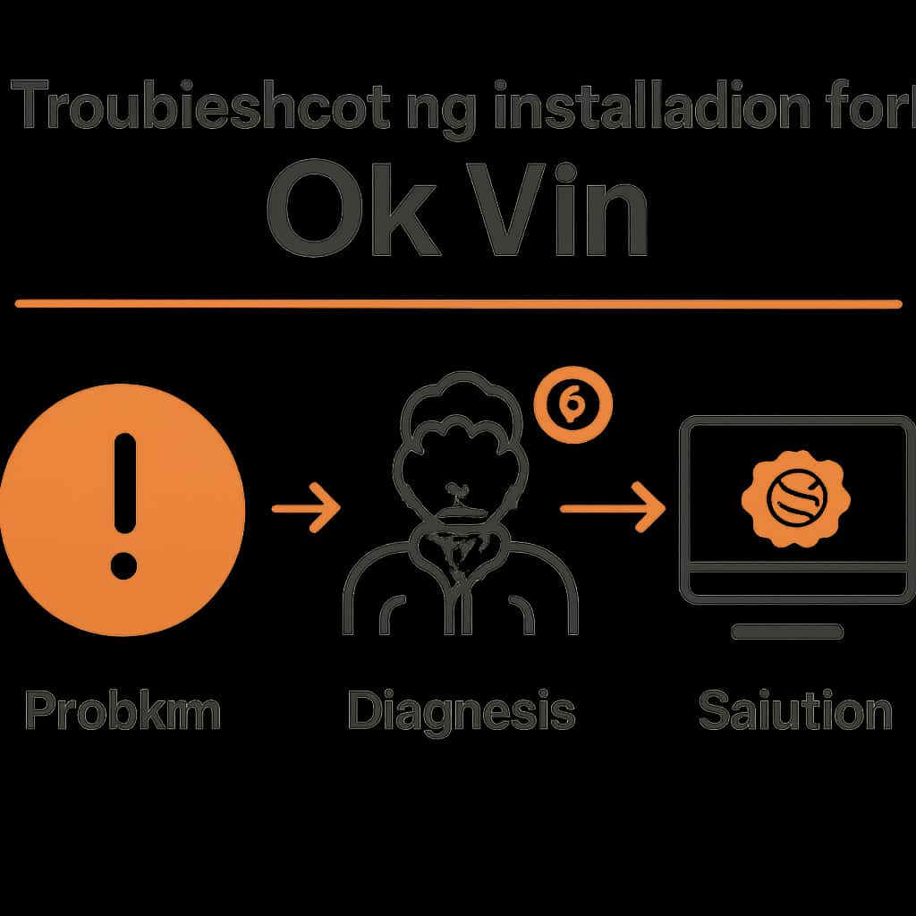 Diagram illustrating Troubleshooting Installation for Ok Vin.